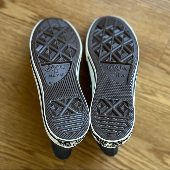 NEW Womens Size 7 Converse Chuck Taylor All Star Leather High Top Dark Grey Shoe - Picture 10 of 10